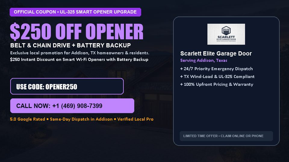 Scarlett Elite Garage Door $250 OFF Premium LiftMaster Opener Installation